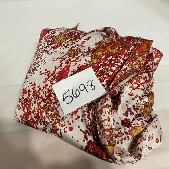 #5698 Woman's Orange Beige  and Gold Shawl Long Scarf 88 x 19 - Picture 8 of 8